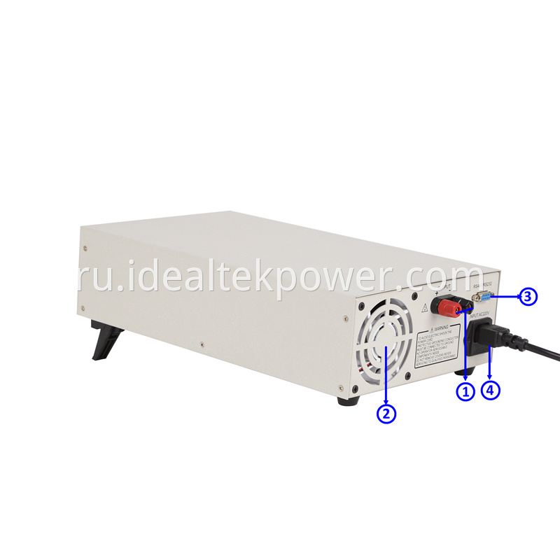 1KW Programmable DC Power Supply Back Panel Description